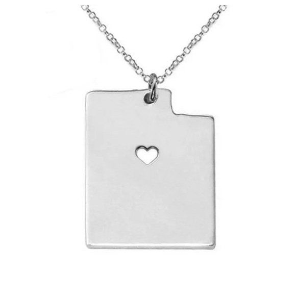 Blondie Joy Boutique Jewelry - Utah State Stainless Steel Silver Necklace